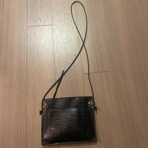 Robin Fogg leather embossed crossbody bag